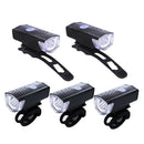5 PCS Rechargeable USB Bike Headlight Riding Bicycle Front Lamp Angle Adjustable