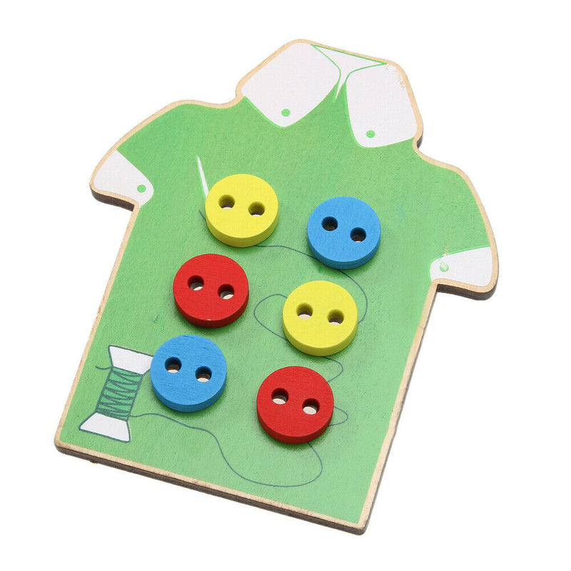 Kids Montessori Educational Toys Children Beads Lacing Board Wooden Toys