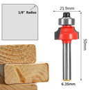 5Pcs 1/4Inch Shank Corner Round Over Router Bit with Bearing Cleaning Flush