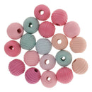 20Pcs Wood Beads Multicolor Wood Charms LOT Jewelry Findings For DIY