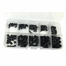 200PCS M3 M4 M5 M6 M8 Hex Head Socket Hex Grub Screw Set Assortment Kit(Bla