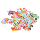 25pcs Mixed Wooden Painted Cartoon Car Decorative Buttons For Crafts DIY Sewing