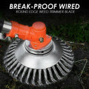 6 Inch Break-Proof Wired Round Edge Mower Grass Trimmer Head Brush Cutter B