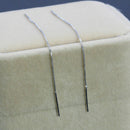 Korean Womens Long Dangle Drop Chain Hook Threader Stud Earrings Jewelry U5L9