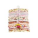 5x Anti slip Hook Sponge Cotton Satin Padded Clothes Suit Dress Rack Hangers