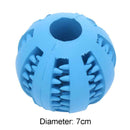 7cm Pet Toys Rubber Interactive Ball for Dog Chew Tooth Cleaning(Blue) A