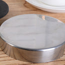 6 pcs Stainless Steel Home Hotel Bar Decor Mat Round Coaster Set with Holder