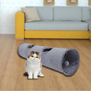 Small Pet Collapsible Tunnel Suede Tubes for Rabbit Hamster Cat Toys (L) A