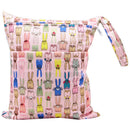 Baby Nappy Cartoon Large Double Pockets Zipper Waterproof Wet Dry Diaper Bag