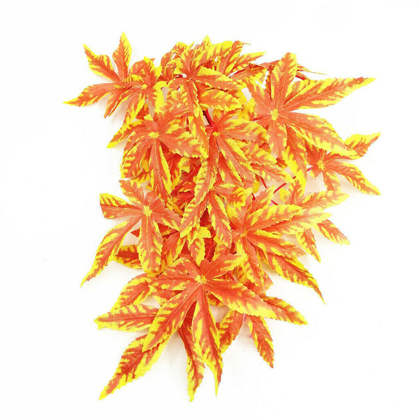 Artificial Crane Plants Aquarium Tank Planting Reptile Hideaway Orange