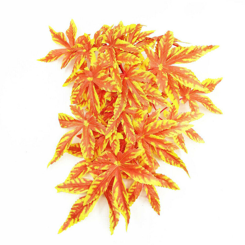 Artificial Crane Plants Aquarium Tank Planting Reptile Hideaway Orange