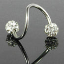 Crystal Stainless Steel Twist Ear Helix Cartilage Earring Stud Body Pierc D N2S8