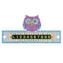DIY Owl Special Shaped Diamond Painting Luminous Parking Phone Number Plate