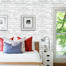 Self-Adhesive Tile Wallpaper Wall Panels DIY White Brick Style Wall Stickers for