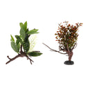 2Pcs Aquarium Reptile Turtle Frogs Rainforest Habitat Kit Artificial Plant