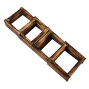 Creative Folding 10 Wine Bottle Wooden Wine Rack, Carbonized Color