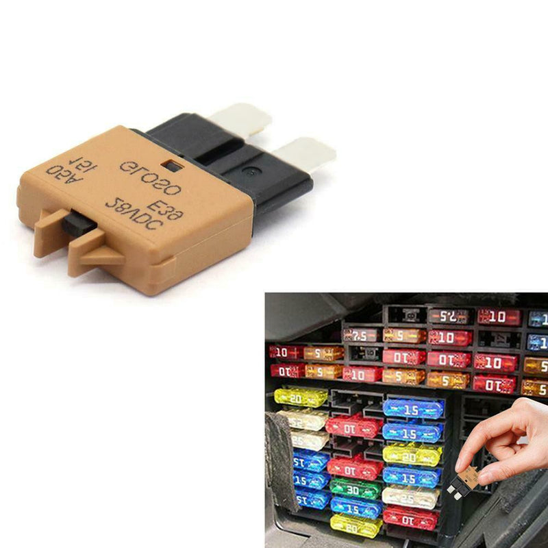 DC32V Manual Reset ATC Circuit Breaker Blade Fuse for Car Boat(5A Brown)