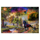 Horse DIY Full Drill Round Diamond Painting Embroidery Kits Needlework Set