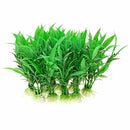10pcs Artificial Aquatic Plant Plastic Grass   Tank Aquarium Decor-Green