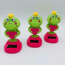 Table Car Solar Power Dancing Green Frog Swinging