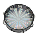 Double Row Jingles Musical Tambourine Percussion Drum Black Party Instrument