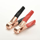 2Pcs Red&Black Car Battery Clip Cables Alligator Clips Charger Clamp H&LJ