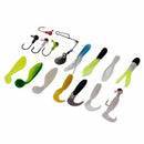 62Pcs Fishing Tackle Silicone Soft Baits Lures Fishing Jig Hooks Carp Acces F8G9