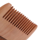 Wooden Beard Comb Anti Static Wood Pocket Comb with Fine Coarse Teeth For Bea3c
