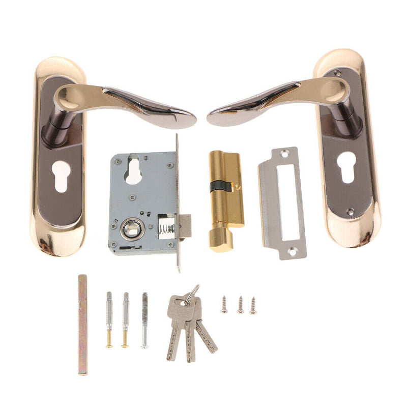 Lever Handle Lock SET Home Front Door Bedroom Bathroom Entry Door Handle