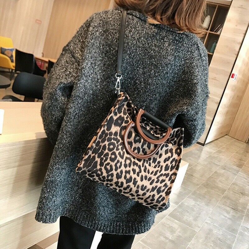 Leopard Women Handbags Big Capacity Pu Leather Females Handbags Fashion Leo J4J8