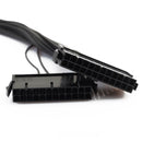 2Pcs 30cm Dual PSU Power Supply 24 Pin ATX Motherboard Adapter Cable Connector
