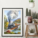5D DIY Full Drill Diamond Painting Train Cross Stitch Embroidery Mosaic Kit