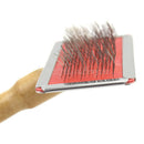 9x5.5cm Dog Cat Hair Brush Pet Grooming Fur Needle Red Comb Rake Wooden Handle