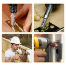 16Pcs Door Self-Centering Hinge Drill Bit Set Hinge Tapper Screw with Wrenc