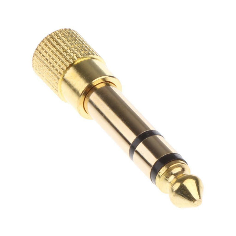 6.35mm Male to 3.5mm Female Plug Stereo Audio Earphone Adapter Converter
