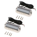 2pcs 27 LED Stainless Steel Underwater Marine Boat Transom Fishing Lights Green