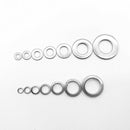 260-Pcs (7-Size) Steel Flat Washer and Lock Washer Assortment Set - Size In