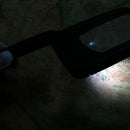 LED Illuminated Hands Free Magnifying Glass with Stand and Lanyard - 3X Rec