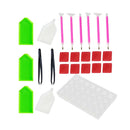 24pcs 5D Painting Diamond Stitch Pen + Glue+ Tray + Tweezers for Arts Crafts