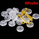 50PCS Anti-Pain Earrings Pad Ear Clip Silicone Cushions DIY Jewelry Findings ME
