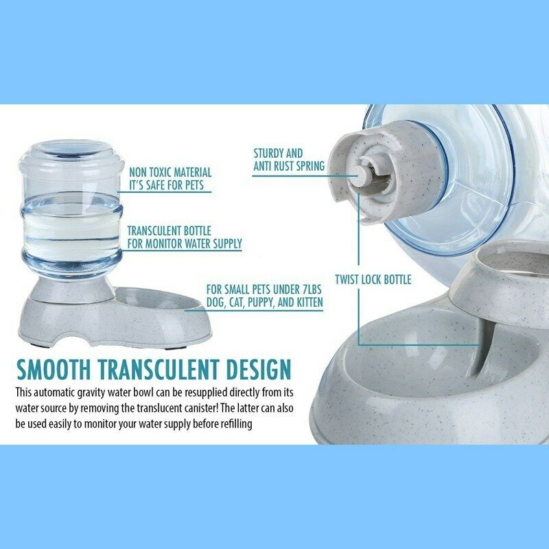 3.5L Large Automatic Pet For Cats Dogs Plastic Dog Food Bowl Pets Dispenser A9A8