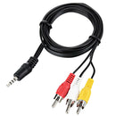 1/8 '' 3.5mm Mini Stereo Male To 3 RCA Male Adapter Cable For Camcorders