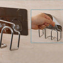 Suction Cup Sink Sponge Holder Metal Towel Scrubbers Soap Drying Shelves Ra