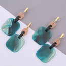 Korean Retro Acrylic Earrings Women Drop Earrings Geometric Rectangular Rou T8G3