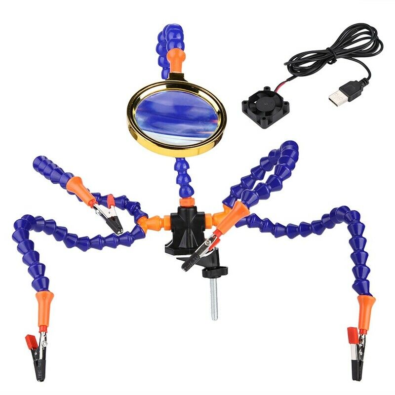 Helping Hands Third Hand Soldering Tool 6 Flexible Arms Five Arm Soldering  D9M7