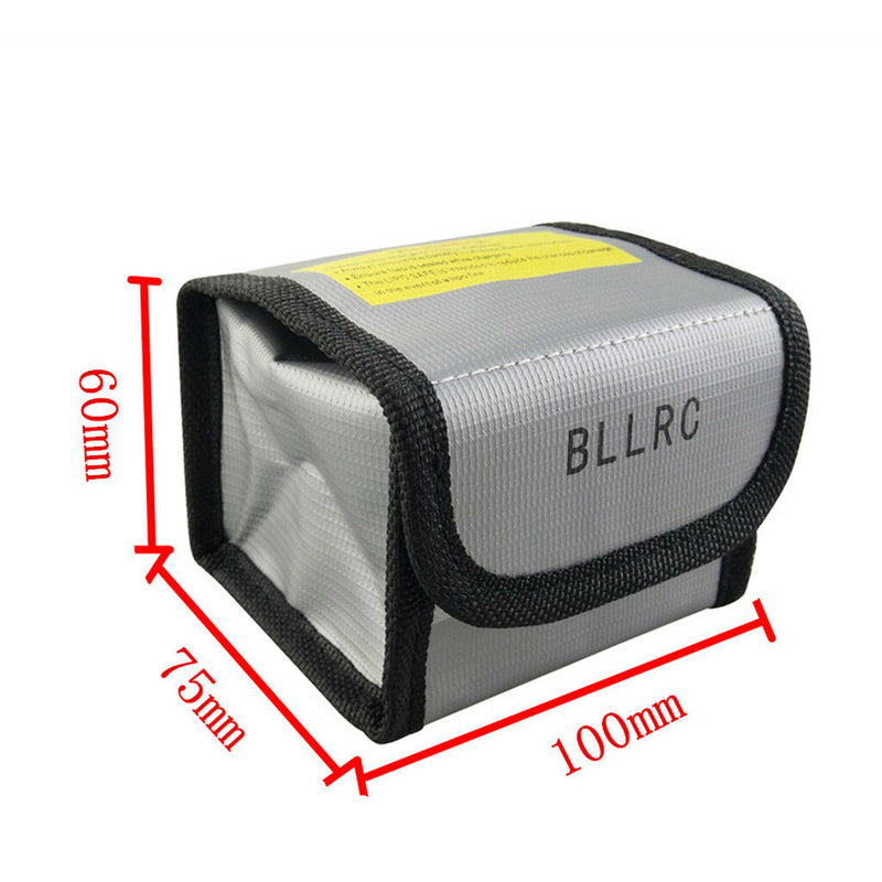 Lipo Battery Charge & Storage Safe Bag Large Size Fire Resistant 100x75x60mm