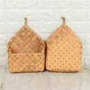 Garden hand-woven wood basket weaving storage basket Fruit and vegetable ba