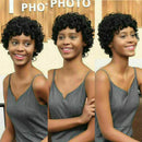 New Natural Short Lace Front Curly Wavy Synthetic Hair For Blac Gift Full W P0D6