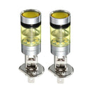 1Pair DC 12V H1 100W LED Fog DRL Driving Car Lamp Bulbs Bright Yellow