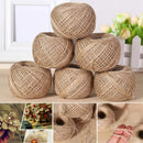 100M/Roll Natural Linen Burlap Twine Hemp Rope Cord String Hessian Decor DIY